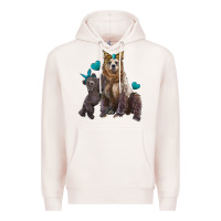 Pale Pink mama bear and baby bear Premium Hoodie - Artiststas