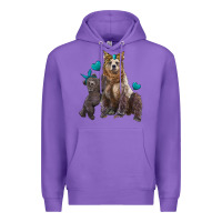 Purple mama bear and baby bear Premium Hoodie - Artiststas