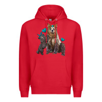 Red mama bear and baby bear Premium Hoodie - Artiststas