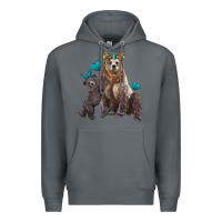 Rock mama bear and baby bear Premium Hoodie - Artiststas