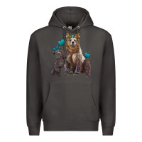 Smoke mama bear and baby bear Premium Hoodie - Artiststas