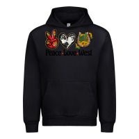 Black peace love west Urban Hoodie - BarkalooDesign