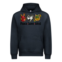 Navy peace love west Urban Hoodie - BarkalooDesign