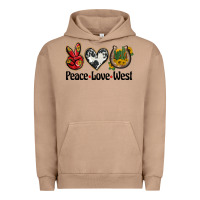 Pigment Burro peace love west Urban Hoodie - BarkalooDesign