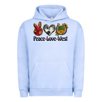 Pigment Grape Ice peace love west Urban Hoodie - BarkalooDesign