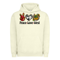 Pigment Pistachio peace love west Urban Hoodie - BarkalooDesign