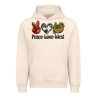 Sandshell peace love west Urban Hoodie - BarkalooDesign