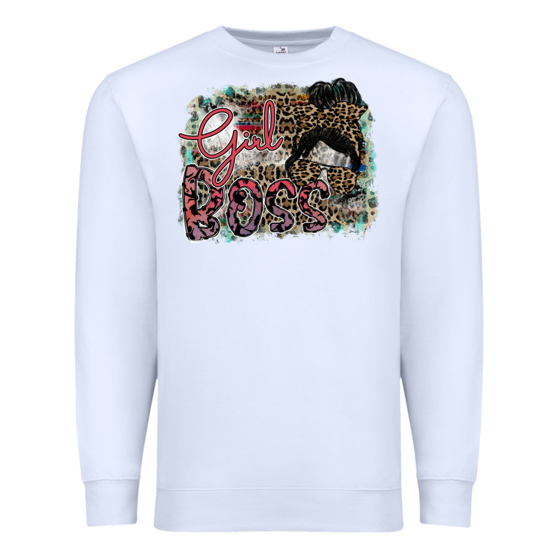 Girl Boss Premium Sweatshirt by SublimationCraftShop | Teevron