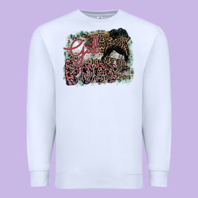 Girl Boss Premium Sweatshirt Designed By Sublimationcraftshop