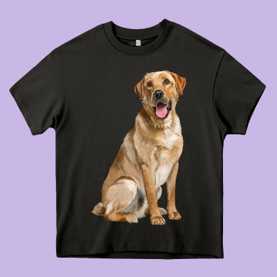 Labrador Retriever Llustrations Heavy Core Tee Designed By Lillyallendesigns