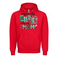Red my favorite nurse calls me mom Zipper Hoodie - RanaPortraitStore
