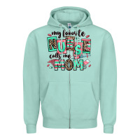 Seafoam my favorite nurse calls me mom Zipper Hoodie - RanaPortraitStore