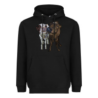 Black two heifer cows Heavyweight Hoodie - RanaPortraitStore