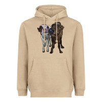 Mushroom two heifer cows Heavyweight Hoodie - RanaPortraitStore