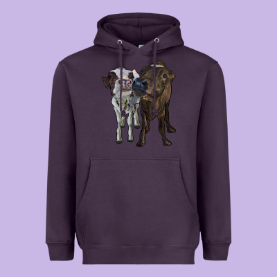 Two Heifer Cows Heavyweight Hoodie Designed By Ranaportraitstore