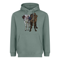 Sage two heifer cows Heavyweight Hoodie - RanaPortraitStore