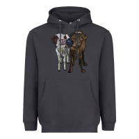 Smoke two heifer cows Heavyweight Hoodie - RanaPortraitStore