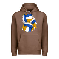 Chestnut volleyball patch Premium Hoodie - AdoDesignShop