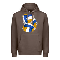 Coffee volleyball patch Premium Hoodie - AdoDesignShop