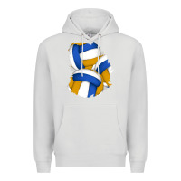 Dove Grey volleyball patch Premium Hoodie - AdoDesignShop