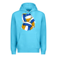 Ocean Blue volleyball patch Premium Hoodie - AdoDesignShop