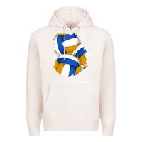 Pale Pink volleyball patch Premium Hoodie - AdoDesignShop