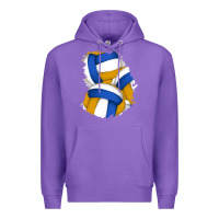 Purple volleyball patch Premium Hoodie - AdoDesignShop