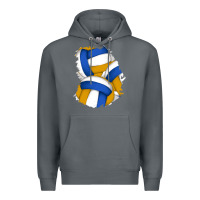 Rock volleyball patch Premium Hoodie - AdoDesignShop