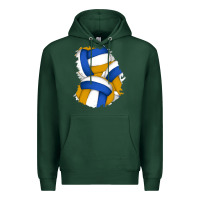 Sports Green volleyball patch Premium Hoodie - AdoDesignShop