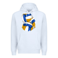 White volleyball patch Premium Hoodie - AdoDesignShop
