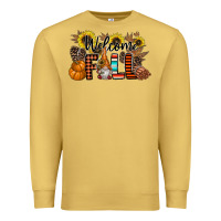 Antique Gold Welcome Fall Pumpkin Premium Sweatshirt - CowhideDigitalArt