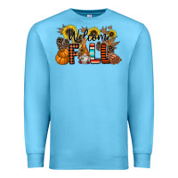 Ocean Blue Welcome Fall Pumpkin Premium Sweatshirt - CowhideDigitalArt