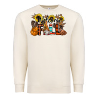 Sandshell Welcome Fall Pumpkin Premium Sweatshirt - CowhideDigitalArt