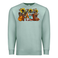 Seafoam Welcome Fall Pumpkin Premium Sweatshirt - CowhideDigitalArt