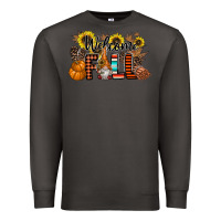 Smoke Welcome Fall Pumpkin Premium Sweatshirt - CowhideDigitalArt