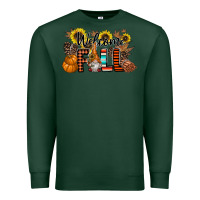 Sports Green Welcome Fall Pumpkin Premium Sweatshirt - CowhideDigitalArt