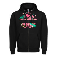 Nurse Flowers Custom Name Design Zipper Hoodie | Teevron
