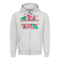 Dove Grey nurse flowers custom name design Zipper Hoodie - RanaPortraitStore