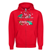 Red nurse flowers custom name design Zipper Hoodie - RanaPortraitStore