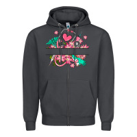 Smoke nurse flowers custom name design Zipper Hoodie - RanaPortraitStore