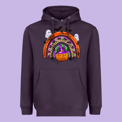 Halloween Rainbow Heavyweight Hoodie Designed By Zillion Design Studio
