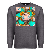 Charcoal Heather hedgehog western seamless pattern Premium Sweatshirt - HRA Design Shop