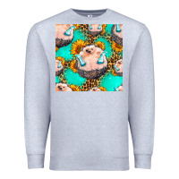 Heather Grey hedgehog western seamless pattern Premium Sweatshirt - HRA Design Shop