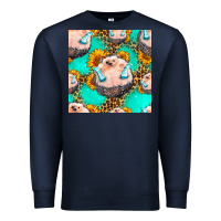 Navy hedgehog western seamless pattern Premium Sweatshirt - HRA Design Shop