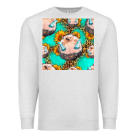 Oatmeal Heather hedgehog western seamless pattern Premium Sweatshirt - HRA Design Shop