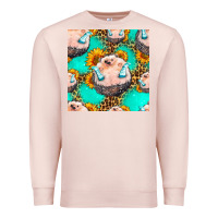 Pale Pink hedgehog western seamless pattern Premium Sweatshirt - HRA Design Shop