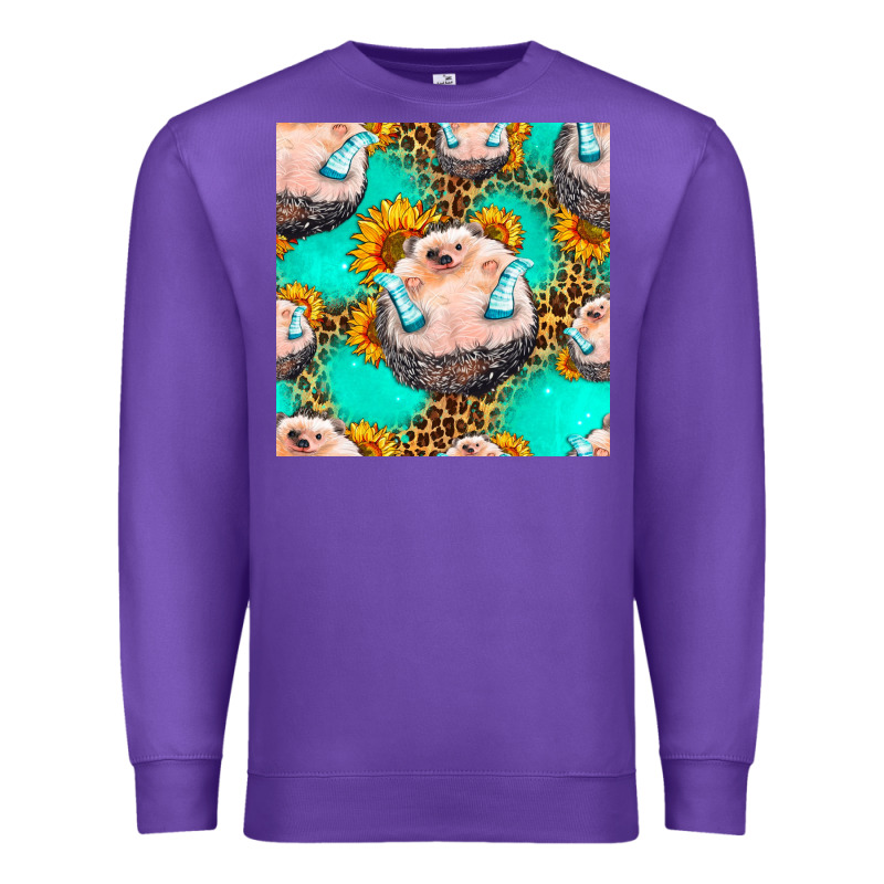 Hedgehog Western Seamless Pattern Premium Sweatshirt by HRA Design Shop | Teevron