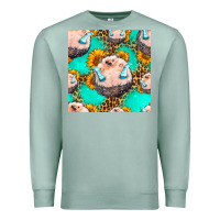 Seafoam hedgehog western seamless pattern Premium Sweatshirt - HRA Design Shop