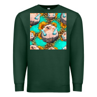 Sports Green hedgehog western seamless pattern Premium Sweatshirt - HRA Design Shop