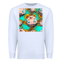 White hedgehog western seamless pattern Premium Sweatshirt - HRA Design Shop